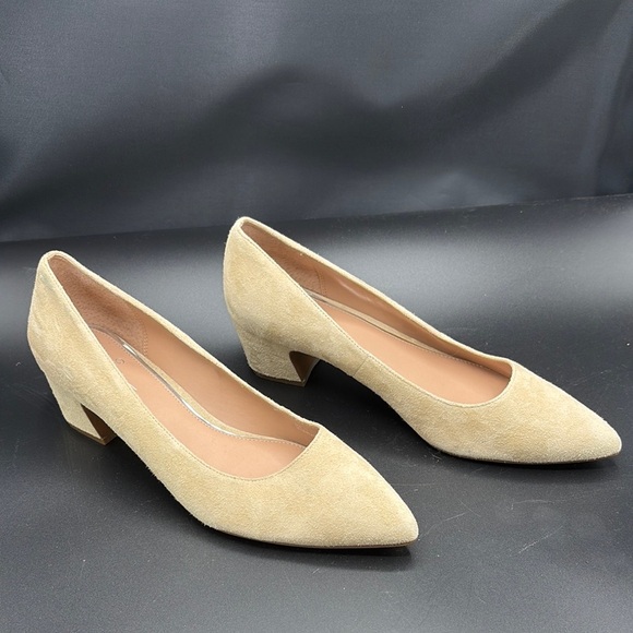 Paolo Tan Stiletto suede Heels with Pointed Toe - Picture 2 of 7